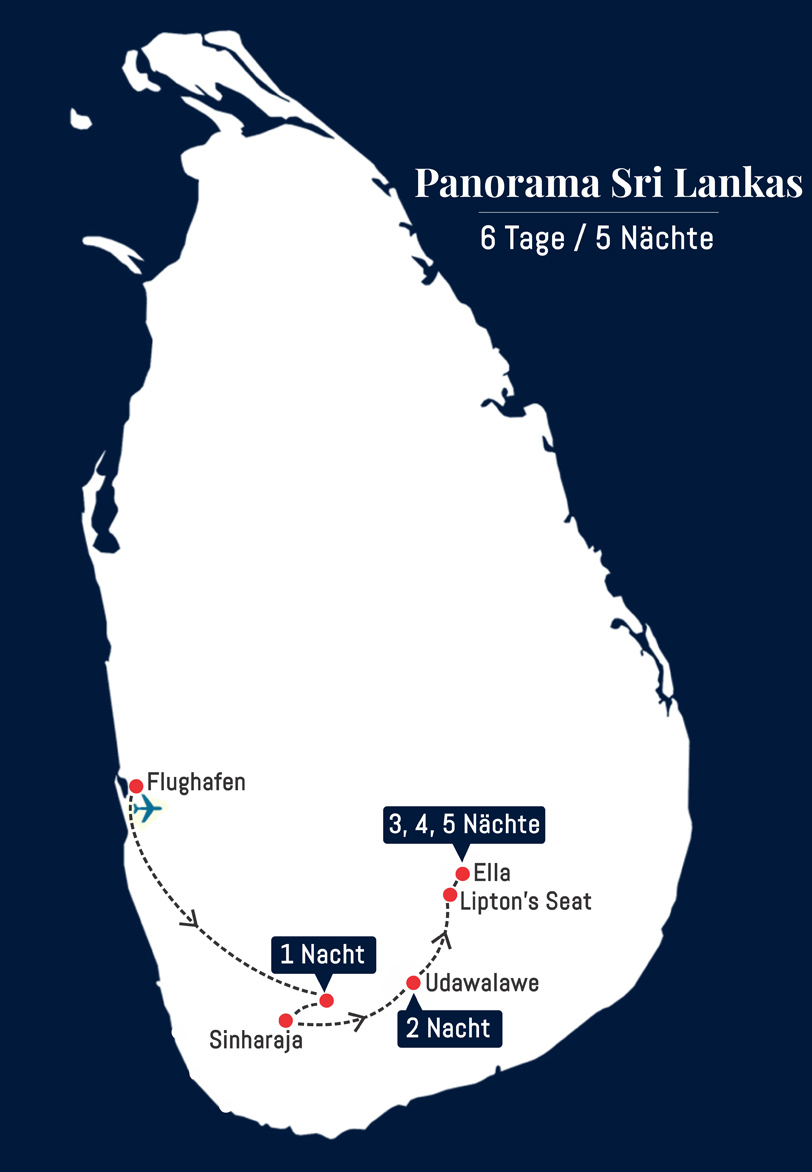 Panorama Sri Lankas - 6 Tage – 5 Nächte