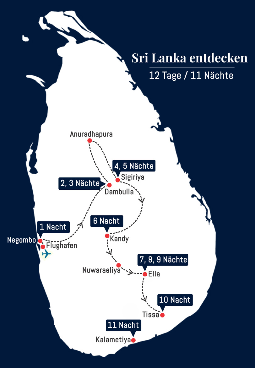 Sri Lanka individuell entdecken - 12 Tage – 11 Nächte