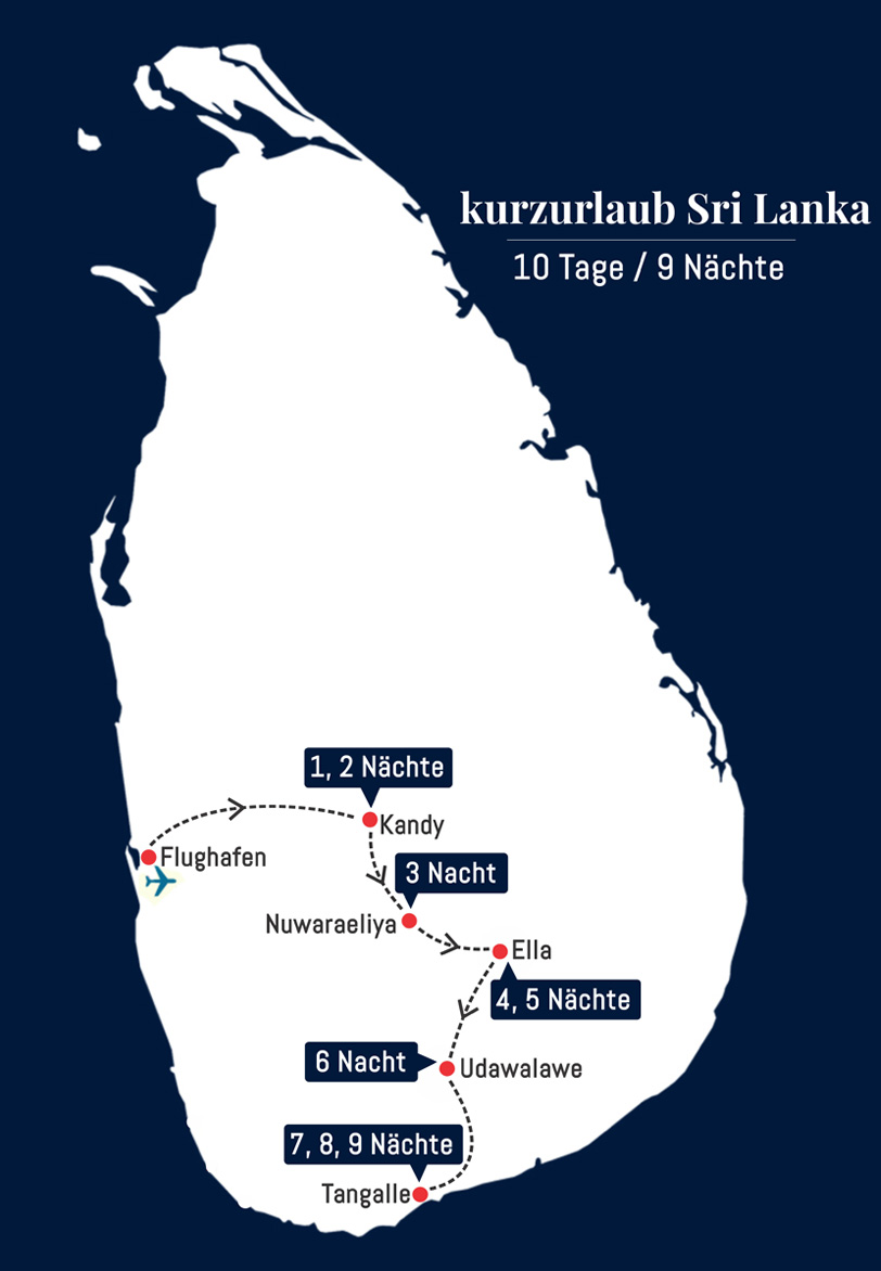 kurzurlaub Sri Lanka - 10 Tage 9 Nächte